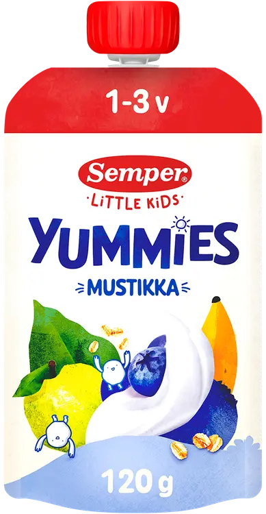 Semper Yummies smoothie mustikka 120g 1-3 vuotiaille