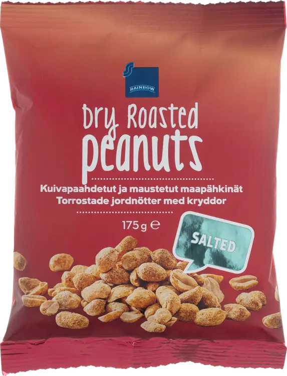 Rainbow kuivapaahdetut ja maustetut maapähkinät 175 g