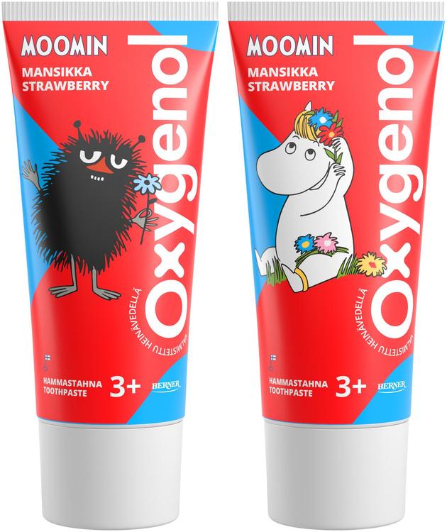 Oxygenol Moomin 50ml Mansikka hammastahna 3+