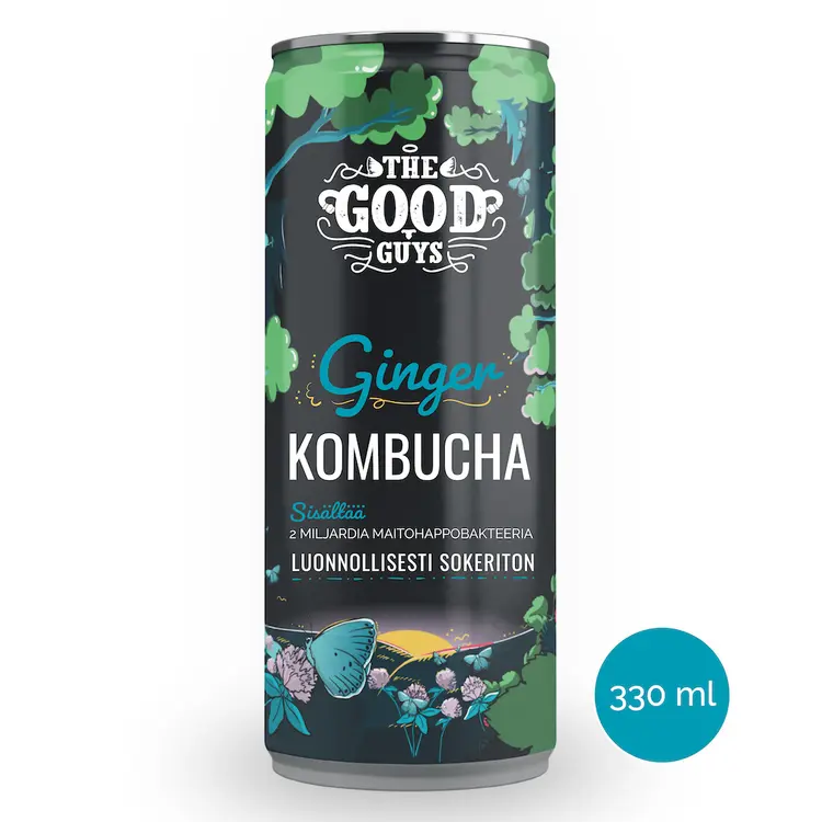 The Good Guys Ginger Kombucha Sugarfree 330 ml
