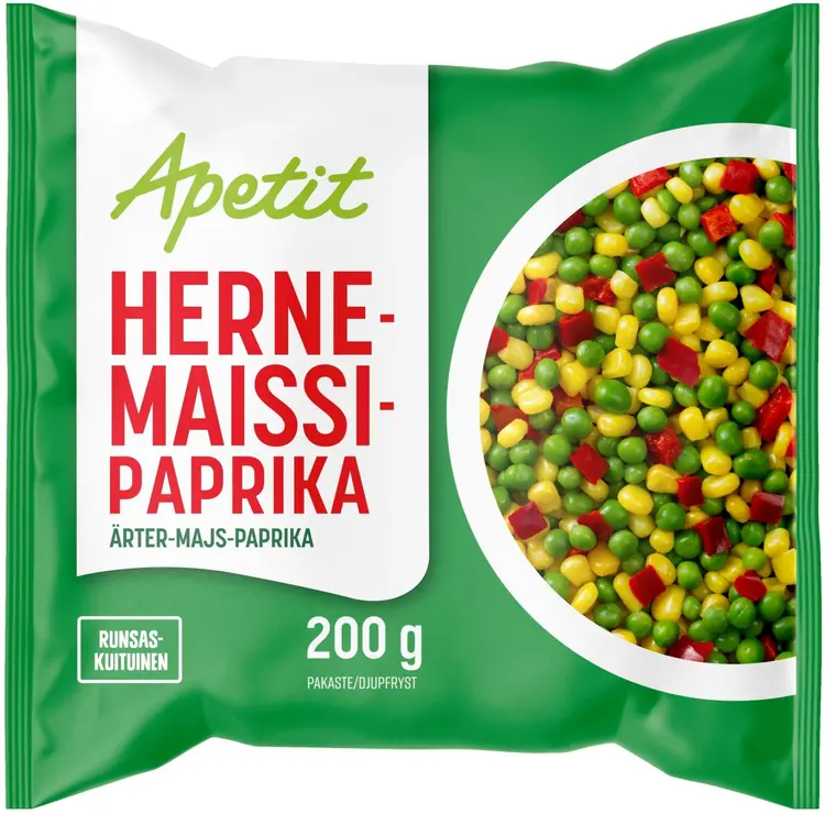 Apetit Herne-maissi-paprika pakaste 200g