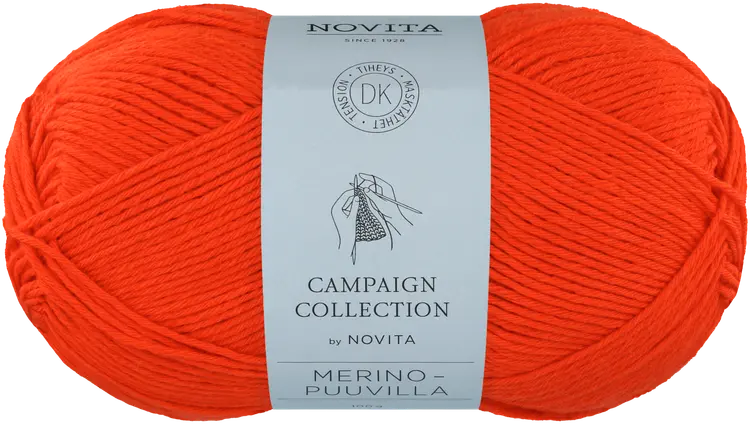 Novita neulelanka merino-puuvilla 100g punainen