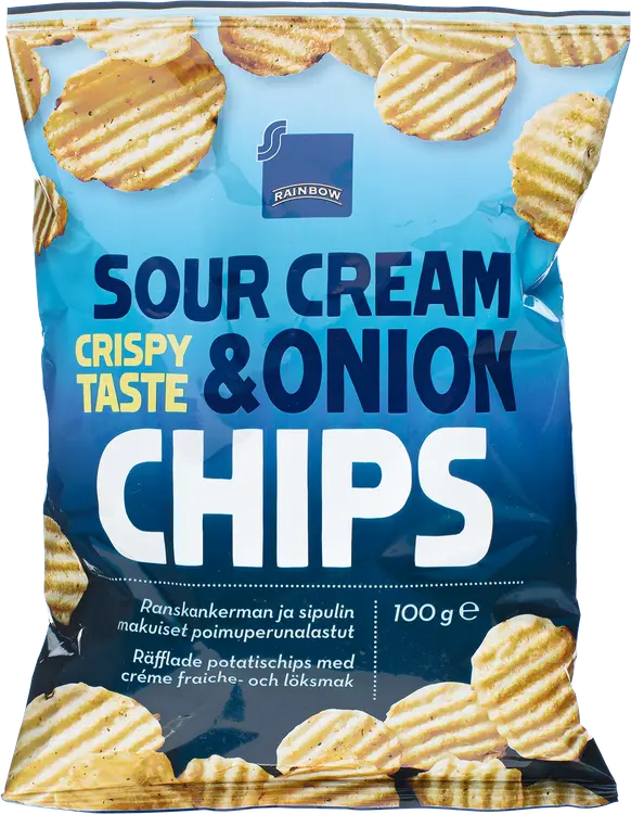 Rainbow Sour Cream & Onion poimuperunalastut 100 g