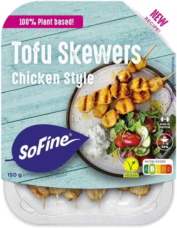 SoFine Tofu Skewers chicken style vartaat vegaaninen 150g