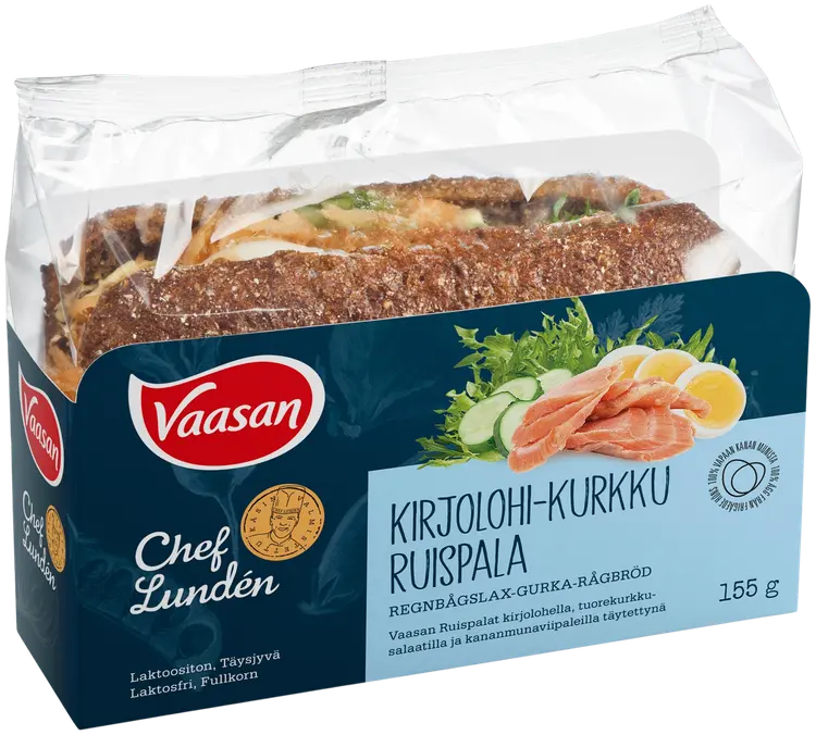 Chef Lunden Vaasan Kirjolohi-kurkku Ruispala 155g