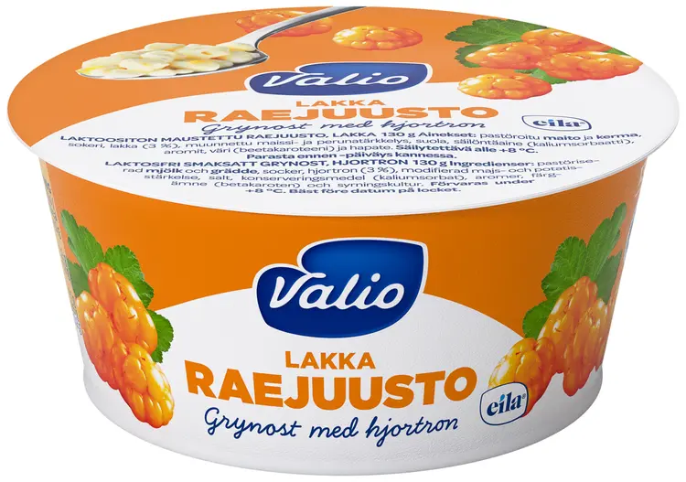 Valio raejuusto lakka 130 g laktoositon
