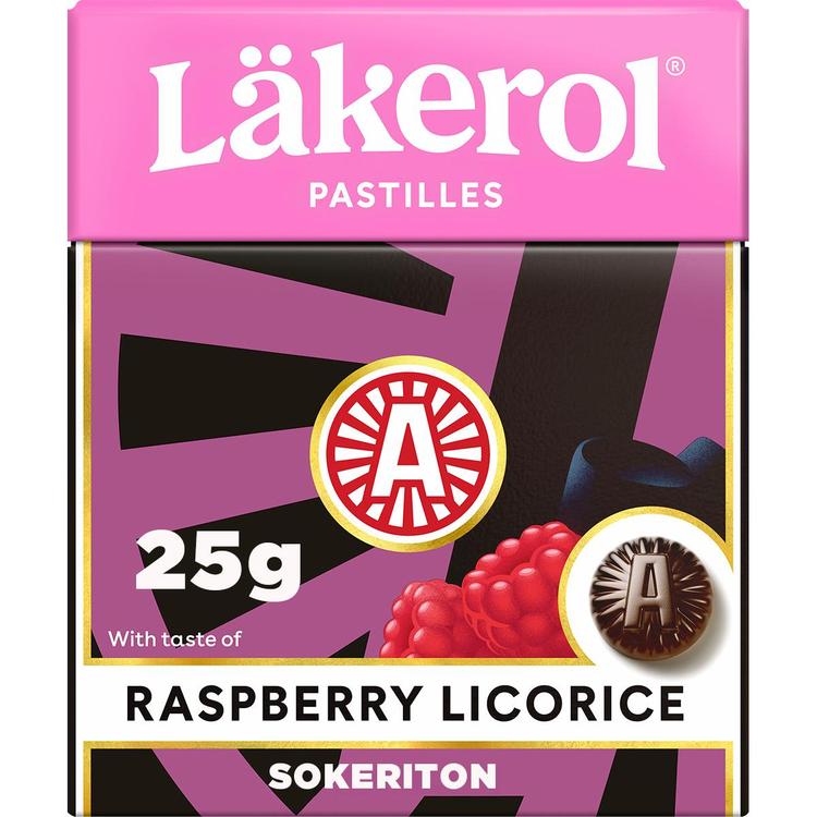 Läkerol Classic Raspberry Licorice pastilli 25g