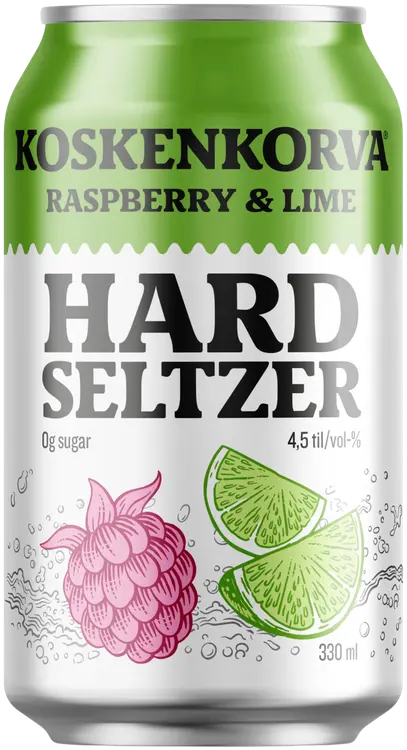 Koskenkorva Hard Seltzer Raspberry-Lime 4,5% 33cl CAN