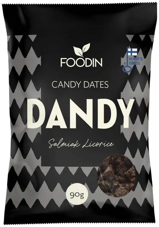 Foodin Dandy Candy dates Salmiak Liquorice 90g