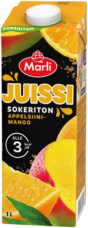 Juissi sokton sokeriton Appelsiini-mangomehujuoma 1 L