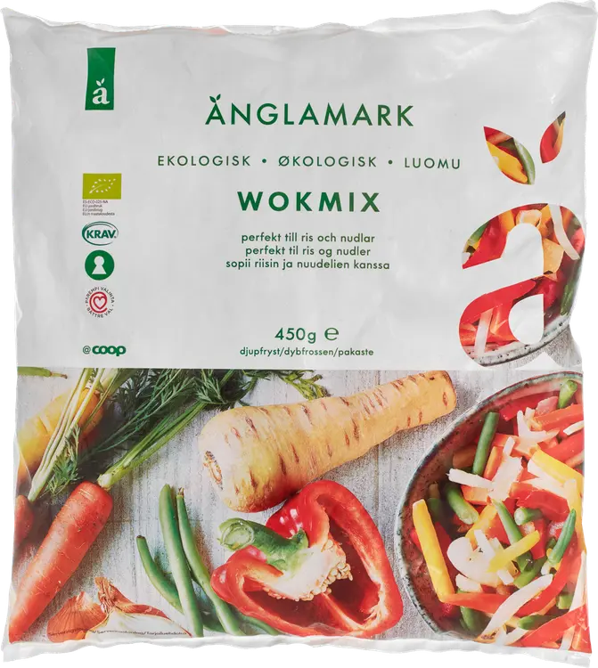 Änglamark Wok Mix vihannessekoitus luomu pakaste 450 g