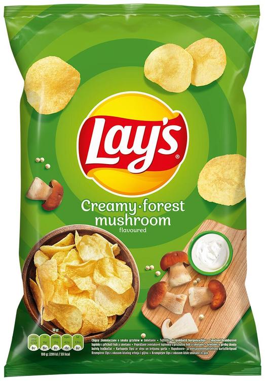 LAY'S Hapukoore- ja metsaseenemaitselised kartulikrõpsud 130g