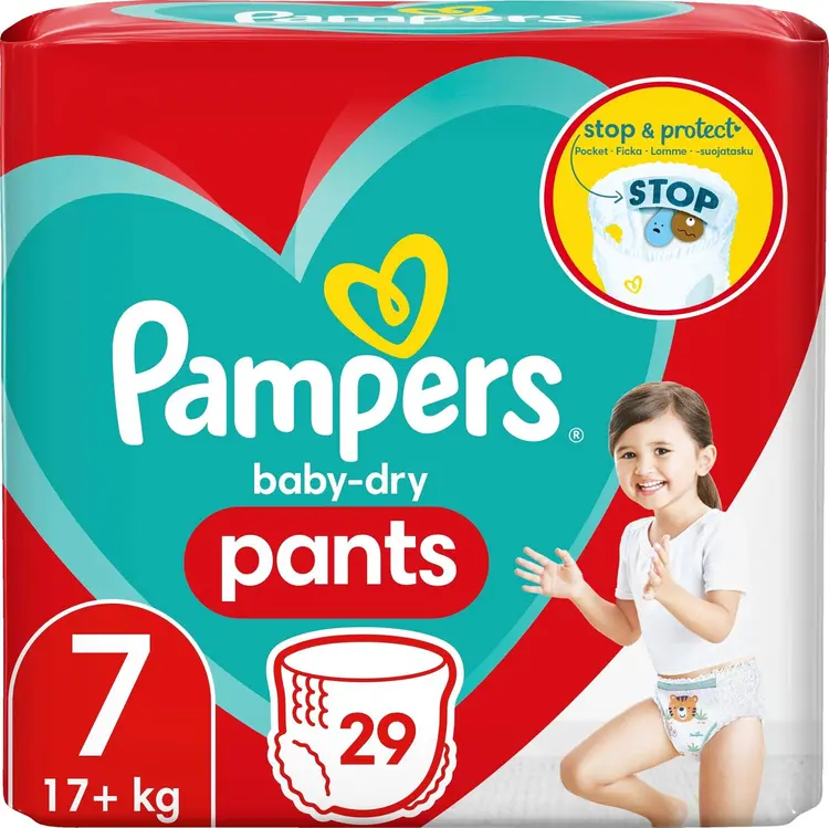 Pampers 29kpl Baby Dry Pants S7 17+ kg housuvaippa