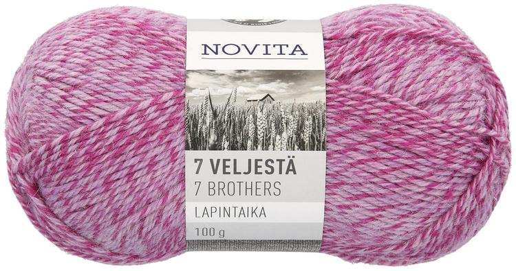 Novita lanka 7 Veljestä Lapintaika 100g ametisti 879
