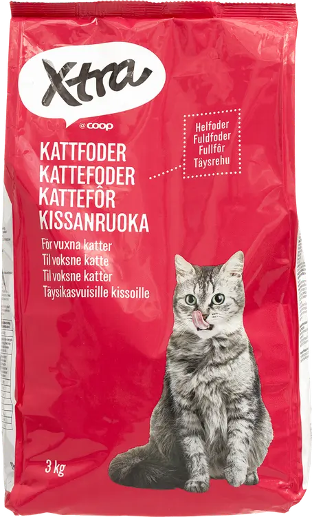 Xtra kissan kuivaruoka liha 3 kg