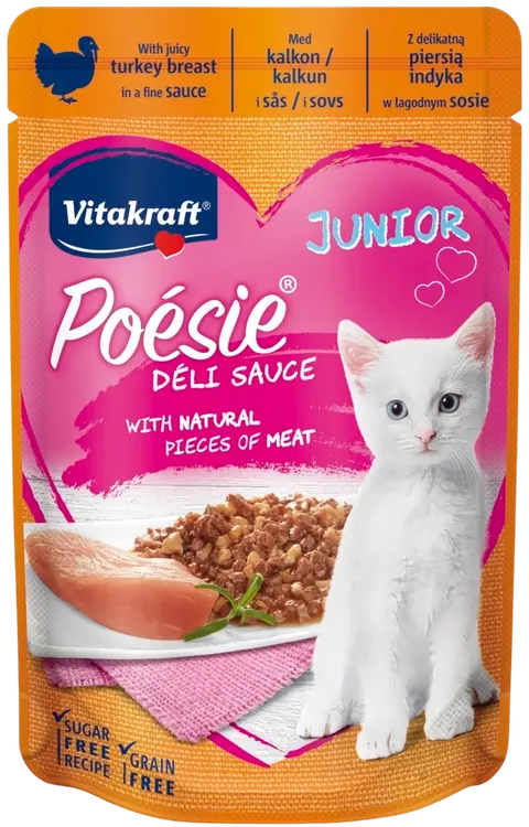 Vitakraft Poésie® Délice Junior kalkkunaa kastikkeessa 85g