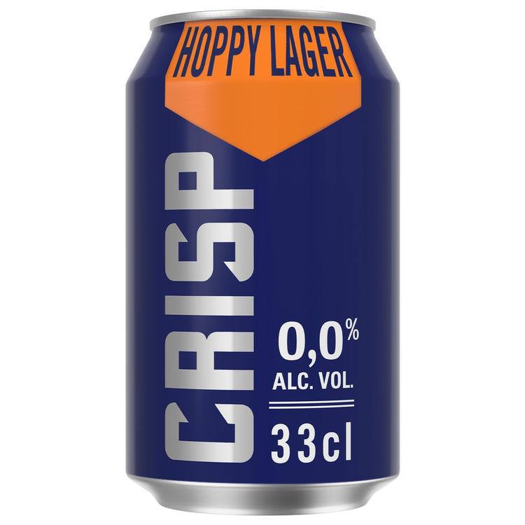 Crisp Hoppy Lager alkoholiton olut 0 % tölkki 0,33 L