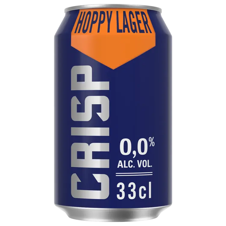 Crisp Hoppy Lager alkoholiton olut 0,0 % tölkki 0,33 L