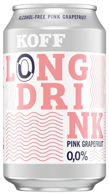 Koff Long Drink Pink Grapefruit alkoholiton lonkero 0  til-% tölkki 0,33 L