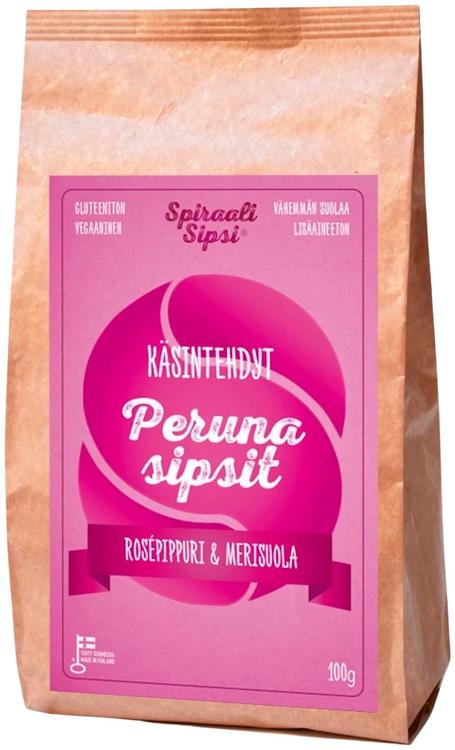 Spiraalisipsi Rosépippuri & merisuola perunasipsit 100g