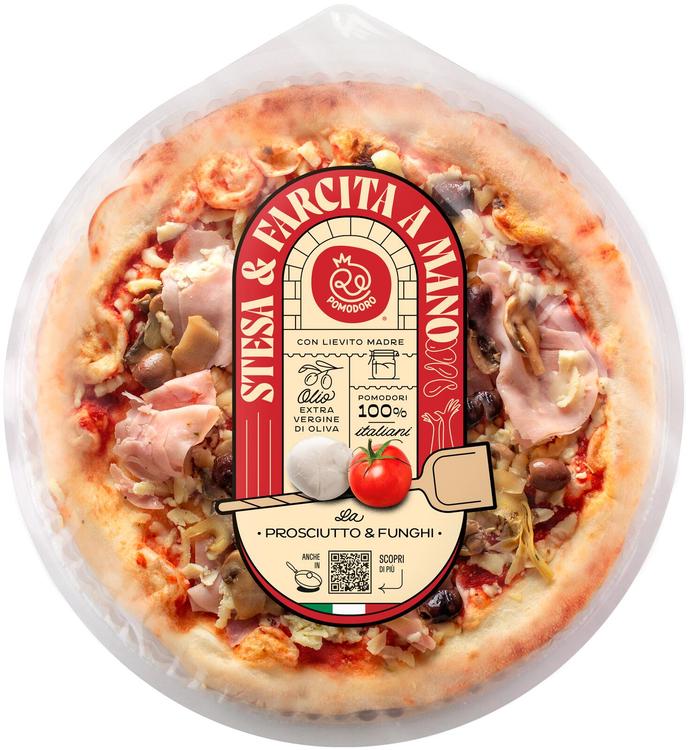 Re Pomodoro Pizza Prosciutto Funghi kinkku-herkkusienipizza 400g