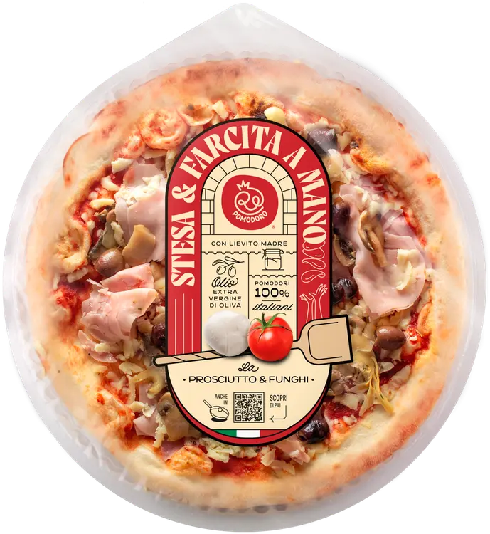 Re Pomodoro Pizza Prosciutto Funghi kinkku-herkkusienipizza 400g