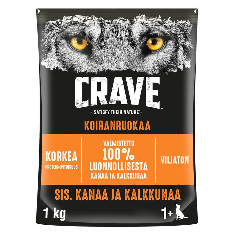 Crave Kalkkunaa & Kanaa koiranruoka 1kg