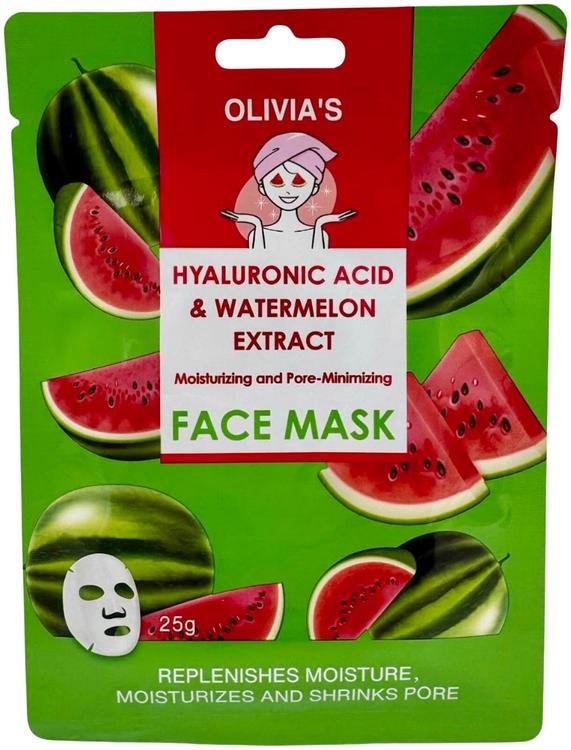 OLIVIA'S kasvonaamio hyaluroni & vesimeloni