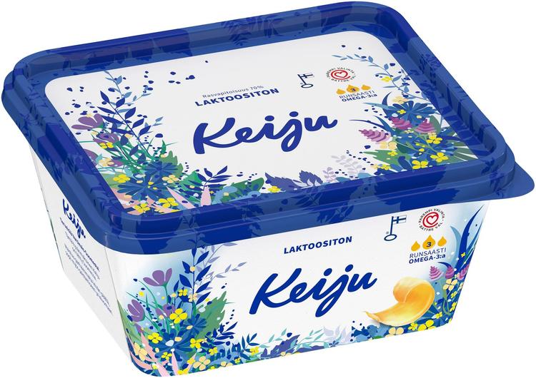 Keiju Laktoositon kasvirasvalevite 70 % 600 g