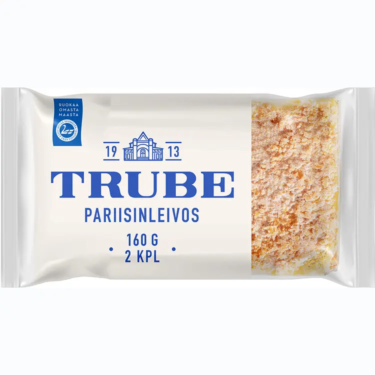 Trube Pariisinleivos 2 kpl/160 g voitaikinaleivos vadelma- ja kreemitäytteellä