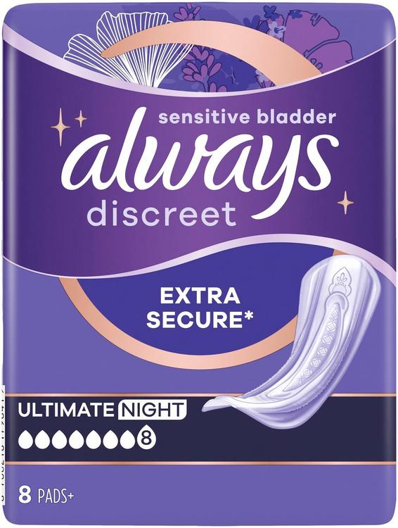 Always Discreet Ultimate Night 8kpl inkontinenssiside