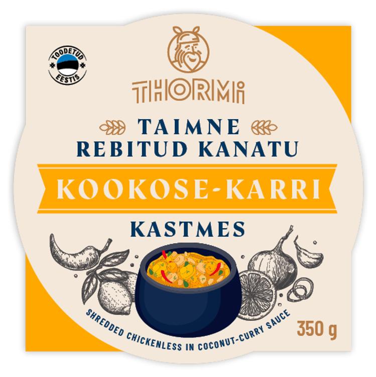 Taimne rebitud kanatu kookose-karri kastmes 350 g