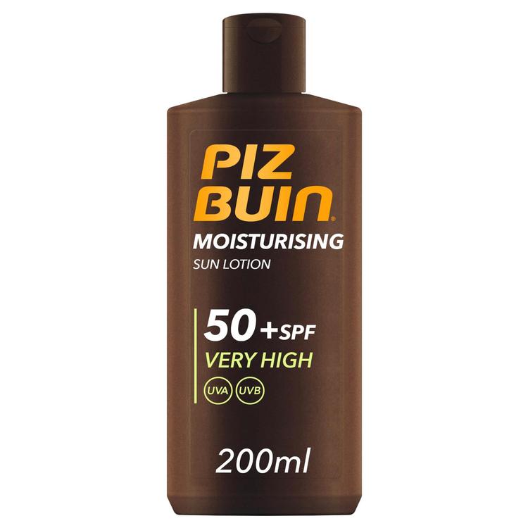 Piz Buin Moisturising Sun Lotion SPF50+ aurinkosuojavoide 200ml