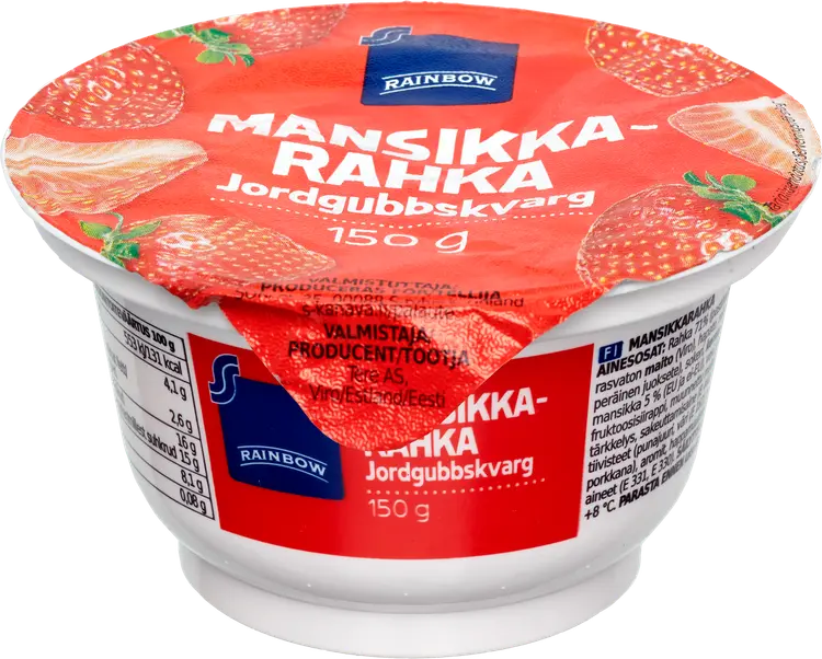 Rainbow 150g mansikkarahka 4%