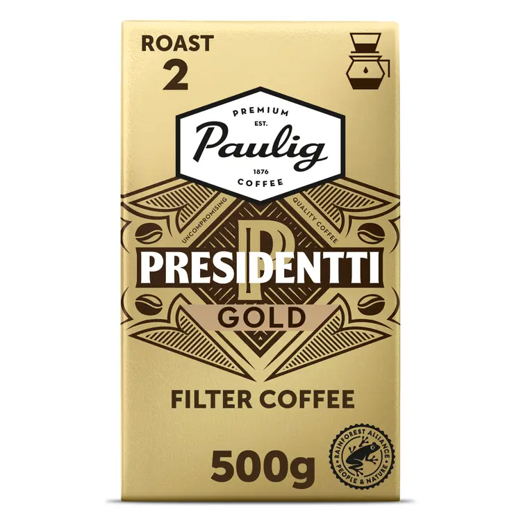 Paulig Presidentti Gold kahvi suodatinjauhatus 500g