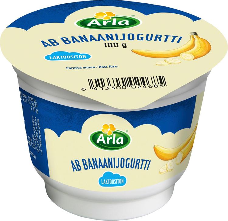 Arla AB-Banaanijogurtti 100 g laktoositon