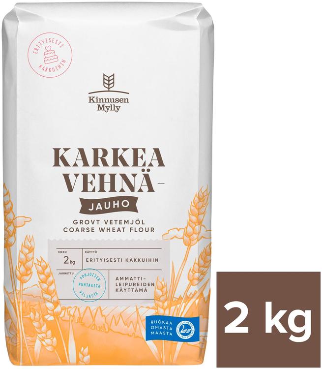 Kinnusen Mylly Karkea vehnäjauho 2 kg