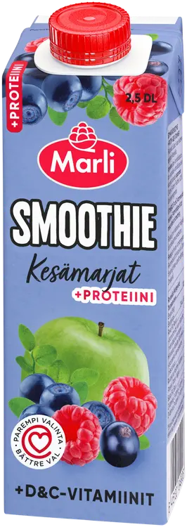 Marli Smoothie kesämarjat+D&C -vitamiinit ja proteiini 2,5 dl