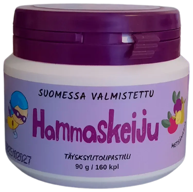 Hammaskeiju kotimainen täysksylitolipastilli metsämarja 90 g