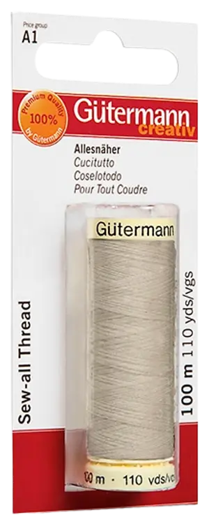 Gütermann yleisompelulanka 100 m polyesteriä, vaalea beige