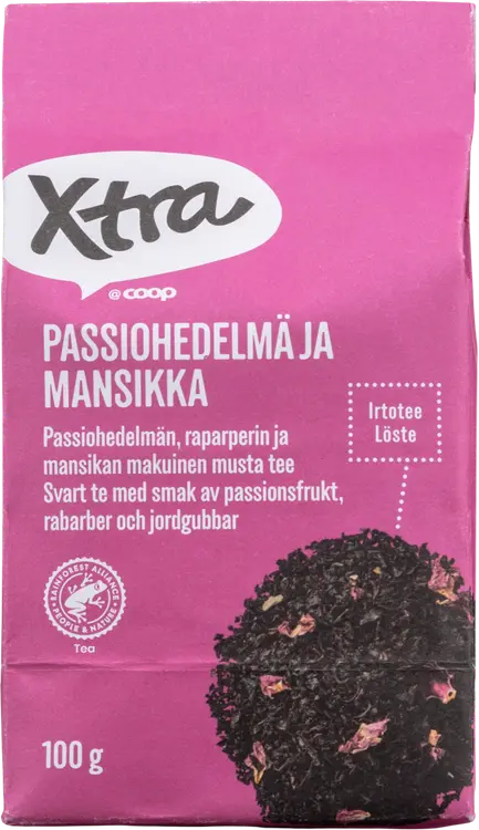 Xtra passiohedelmä ja mansikka irtotee 100 g