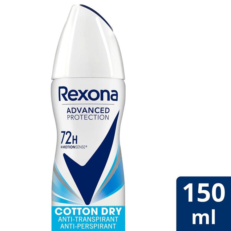 Rexona Advanced Protection Cotton Dry Antiperspirantti Deodorantti spray Tehokas naisille 150 ml
