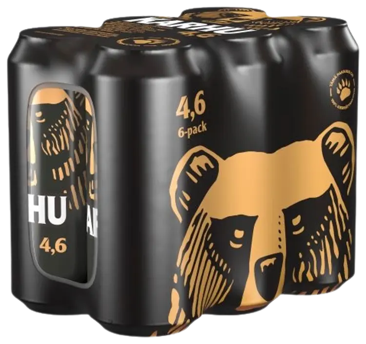 6-pack Karhu Lager olut 4,6% tölkki 0,5 L