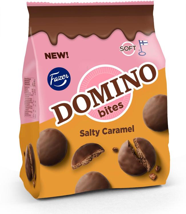 Fazer Domino bites soolase karamellimaitselised kakaoküpsised 185g