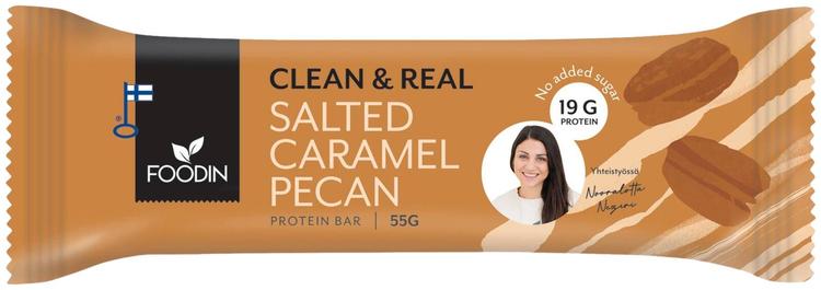 Foodin Clean&Real Protein Bar Salted Caramel Pecan 55g