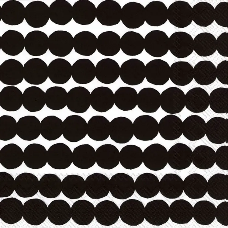 Marimekko 33cm Räsymatto musta 20kpl lautasliina