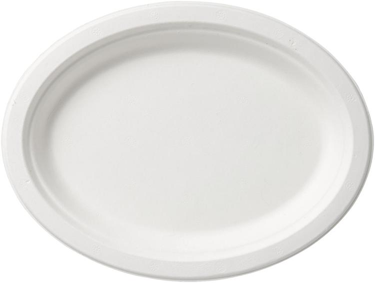 Duni Bio 4kpl 32cm valkoinen bagassi tarjoiluvati x 12