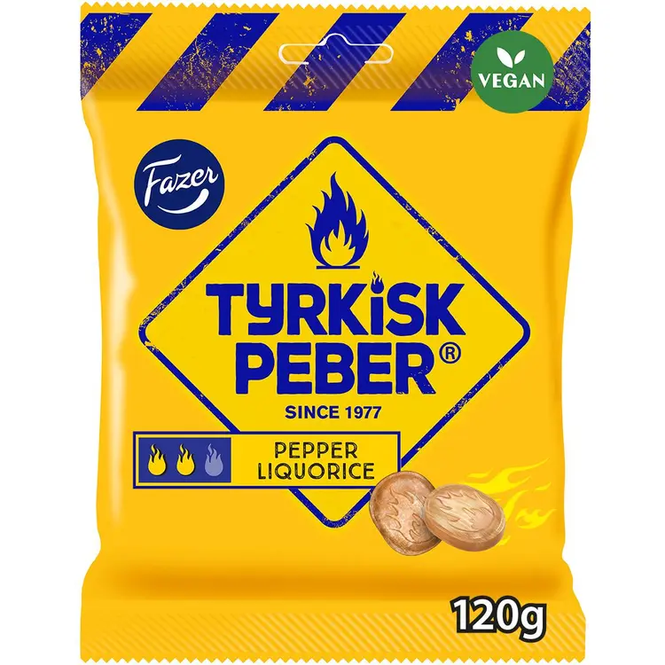 Fazer Tyrkisk Peber Liquorice salmiakki karkkipussi 120g