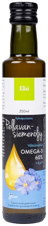 Elixi Pellavansiemenöljy 250 ml kylmäpuristettu