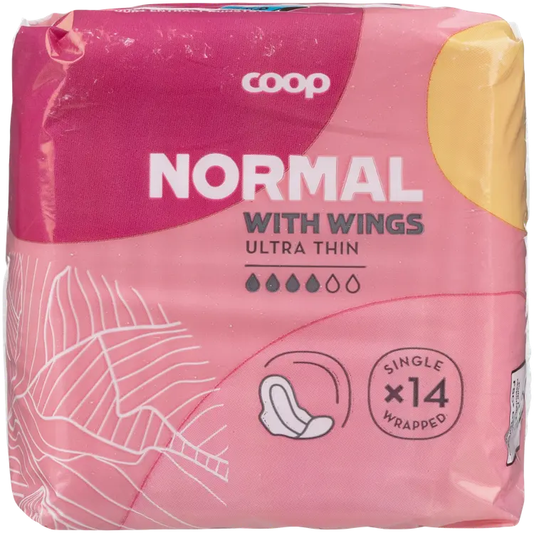 Coop siivellinen ultraohut side normaali 14 kpl